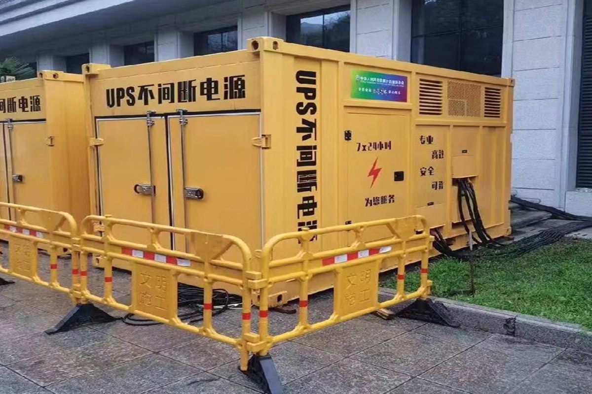 明溪发电机租赁施工现场